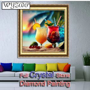 Ścieg 5d DIY Full Square Crystal Diamond Painting Krajobraz Mozaika haftowy Zestaw ściegu Crystal Diamond Art Home Docer 20231007