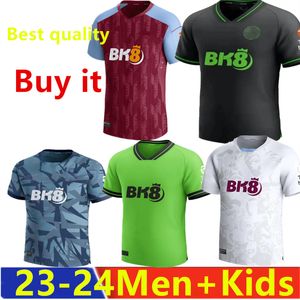 23 24 Aston villaES Soccer Jerseys home away 3th KAMARA WATKINS BUENDIA Aston villaES kids football McGINN EL GHAZI DOUGLAS LUIZ MINGS KONSA football Jersey