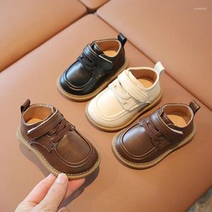 First Walkers Baby, осень 2024, обувь на мягкой подошве, детская дышащая однотонная маленькая кожаная модная обувь для отдыха Prewalker Born