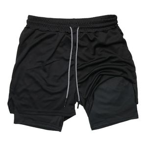 Mens 2 em 1 Shorts de corrida verão atlético ginásio treino shorts de desempenho com bolsos de toalha elástico secagem rápida 240314