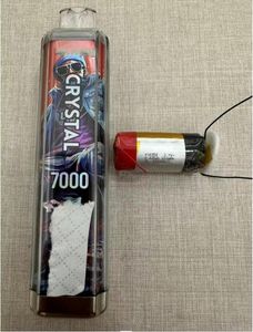 2024 nuova batteria Crystal 7000 mah 7K 16350 650Mah 30 colori luci al neon LED con Paesi Bassi nessuna imposta 600 bar