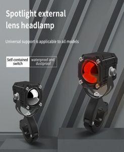 Motocykl LED Reflight Projektor soczewki Dual Strobe ATV Hularyjnik Driving Spot Bulb Motocykl pomocnicza lampa reflight Univer9355395