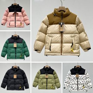 22SS Piumino invernale per bambini Piumini nord Piumini da donna Moda Giacca per il viso Coppie Parka Outdoor Piume calde Outfit Capispalla Cappotti multicolori 100-17