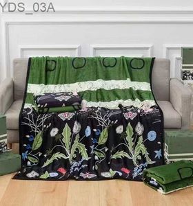 Coperte Coperta di design di lusso Coperta verde con motivo a fiori di tarassaco Coperta decorativa per la casa Coperta per divano ad aria calda 150X200 cm con scatola 240314