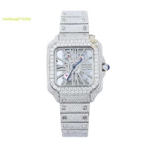 D vvs redondo brilhante corte cristal moissanite diamante nova moda jóias personalizadas masculino encantador totalmente gelado relógio de pulso