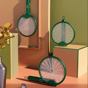 Zappers dobrável fly swatter elétrico recarregável bug zapper raquete fly swatter repelente lâmpada mosquito assassino armadilha para casa quarto