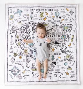 spädbarns krypande matta förtjockande matta baby lek mattor luftkonditionering quilt värld äventyrs karta mattor nordiska barn rum dekor7737942