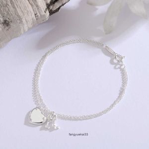 2024 new designer bracelet thickened silver plated heart-shaped bracelet girlfriend souvenirs fashion charm jewelry gift box packaging 5G3G