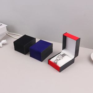 Premium PU/Velvet Watch Storage Box Walentynki Single Watch Box Unisex Prezent Stojak na podróż 240314