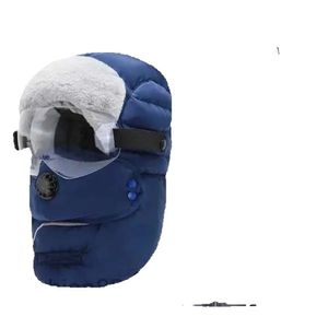 Unisex BALACLAVA Zimowa ciepła czapka czapka czapka twarzy Ochrona Oczy Oscouroodporna czapki rowerowe Maski 74YP2