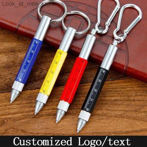 Çeşme Kalemleri Çeşme Pens Mini Çok Fonksiyon Tükürüğü Kalem Kalem Aracı Top dokunmatik Kalem Tornavida Metal Kalem Keychain 6 Arada 1 Özelleştirilmiş İsim Hediye Q240314