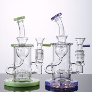 6.6inch Heady Glass Bong With Glass Bowl Showerhead Percolator Klein and Torus Recycler Hookahs 14mm Female Joint XL-2071