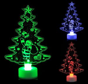 Christmas LED Night Light Christmas Gift Creative Colorful Christmas Tree Snowman Santa Claus Night Lamp Xmas Home Decoration AAF27228315