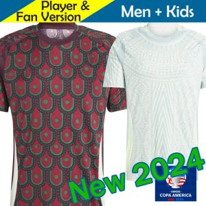 2024 2025 Meksika Futbol Formaları 24/25 Milli Takım Futbol Gömlek Erkekleri Kit Camisetas Copa America Maillot Mexique Camisetas 1985 Retro Kırmızı Beyaz Chicharito