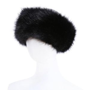 10 colors Womens Faux Fur Headband Luxury Adjustable Winter warm Black White Nature Girls Fur Earwarmer Earmuff Hats For Women335y