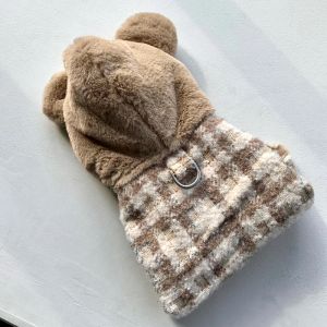 Giacche Casual Plaid Simpatico orso Peluche Caldo Pet Abbigliamento in cotone Inverno Nuovi vestiti per cani Gatti Cuccioli Bichon Teddy Schnauzer Cappotto per cani di piccola taglia