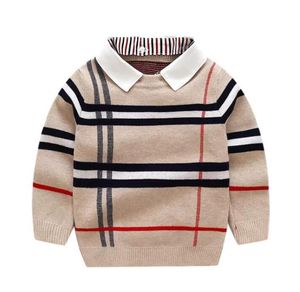 Sweater Kids Fashion Knit Cotton Pullover 6 Colors Christmas Children Impressa Designer suéteres Jumper Wool Blends Boys Girl4389145