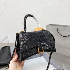 Designer-Tasche für Damen, Krokodilmuster, tragbare Sanduhr-Tasche, Tragetasche, modische Briefträgertasche, Leder, eine Schulter, Unterarm-Umhängetasche 02