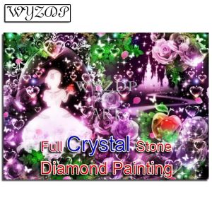 Stitch Fashion 100% Crystal Diamond Painting Girl Picture Full Mosaic Ramion Diamond Art Cross Cross Kit Docer Home Docer