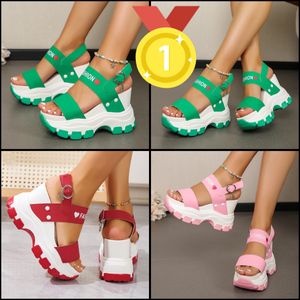 Kappy Konstranie Pasek Wedge Obcas Sandals dla kobiet Letnia Lekka platforma Slajd Kobieta Non Slip Buty Gai Size 35-43