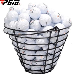 PGM 30 Stück professionelle Match-Level-3-lagige Golfbälle mit Mark-Metall-Aufbewahrungskorb, elastischer Gummi-Club-Swing-Trainer-Ball 240301