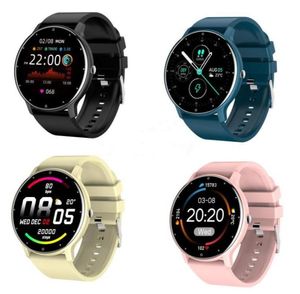 Luxury ZL02 Smart Watch Woman Man Full Touch Screen Sport Fitness Watches IP67 Waterproof Bluetooth Armband för kvinnor Android IOS7672721