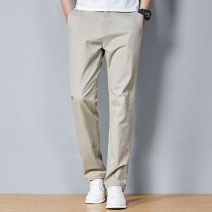 Cotton Casual Spring and Summer Straight Ben For Men's Korean Slim Fit Pants, Youth Solid Color Versatile Suit Pants