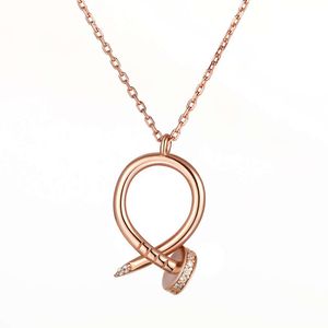 Projektant Carter Rose Gold Sterling Srebrny Łańcuch kołnierzyka Moda S925 Srebrny naszyjnik Women Wszechstronny