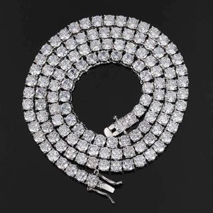 Foruixi Factory China Wholesale Natural Diamond Lab odlad rostfritt stål Tenniskedjan halsband för män