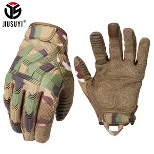 Tactical Army Full Finger Gloves Pekskärm Militär paintball Airsoft Combat Rubber Protective Glove Anti-Scid Men Women New 20219o