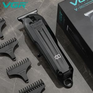Vgr V-982 profissional usb recarregável sem fio aparador de pêlos para homens barbeiro máquina de barbear clippers máquinas de barbear homem 240314