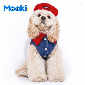Hundkläder denim vinter kropp varmare för liten medelkatt varm Yorkshire poodle pomeranian franskbulldog husdjur kläder