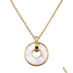 Ожерелья с подвесками Простое ожерелье Circar из белой ракушки и рябчика, инкрустированное розовым золотом 18 карат Маленькая изысканная тонкая цепочка на ключицу Dhkvb