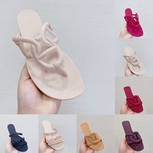 Ineinandergreifende Designer-Hausschuhe für Damen, berühmte Luxus-Slipper-Sandalen, Schwarz, Weiß, Rosa, Gummi-Slider-Sandalen für Damen, Sommer-Pantoletten, Hereme-Strandschuhe, Größe 35–41