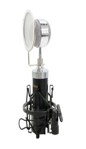 M 8000 kondensor Microphone Professional Wired Studio Mic BM8000 med chockmontering Popfilter för karaoke dator bärbar dator2102404