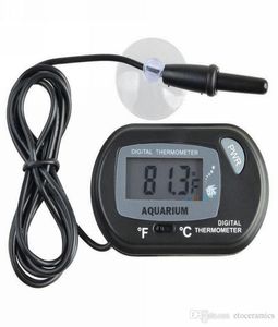 Mini termômetro digital para aquário de peixes, tanque com sensor com fio, bateria incluída na bolsa opp, cor preta e amarela para opção shipp5672561
