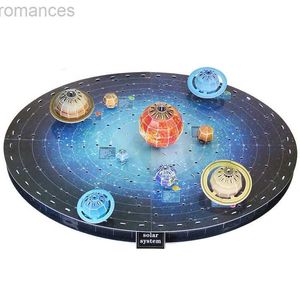 Quebra-cabeças 3D 146pcs 3D Sistema Solar Puzzle Set Planet Board Game Papel DIY Jigsaw Aprendizagem Educação Ciência Brinquedo Crianças Presente de Aniversário 240314