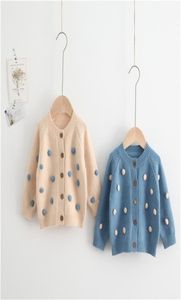 Осень-зима, милый бальный свитер для девочек, кардиганы, мягкие однобортные свитера для маленьких девочек, детская одежда, верхняя одежда 2011046601161