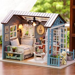 Doll House Building Assembly House DIY Mini Doll House Toy Furniture Toy Childrens Birthday Gift Handmade 3D Puzzle Home Creat 240305