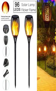 96LED Solar Power Torch Light Flickering Flame Garden Waterproof Yard Lampa Lampka Wodoodporna zasilanie słoneczne światło słoneczne do ogrodu deco4577145