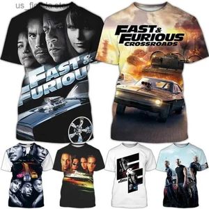 Men's T-Shirts Movie Fast Furious T Shirt Men 3D Tokyo Drift Printed T-shirt Short Slve Unisex Racing Cool T Shirts Fashion Pop Kids Tops Y240321