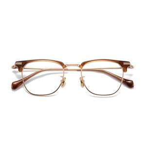 Optical Eyeglasses For Men Women Retro Designer GMS-639TS Fashion Sheet Glasses Titanium Frame Detailed Elasticity Oval Style Anti-Blue Light Lens Plate With Box