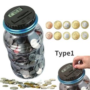 Scatole USD Euro Piggy Bank Counter Coin Coin Electronic Digital LCD Coin GBP Money Saving Box Coins Wear Specifica DEPITO Monete Dennioni per bambini