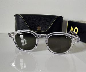Retrovintage Johnny Depp UV400 Güneş Gözlükleri Crystalrim Hdpolarize Lensler Purplank Fullrim Fullset Case L M S boyutu5648178