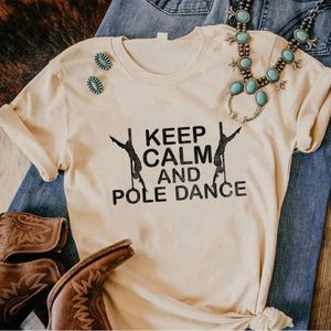 Women's T Shirts Poledance T-shirts Women Summer Tee Female Funny Japanese Manga Clothes