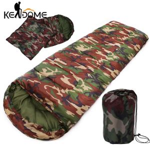 Engrenagem de alta qualidade algodão acampamento saco de dormir 15 ~ 5 graus estilo envelope exército militar camuflagem sacos de dormir esportes ao ar livre xa278d