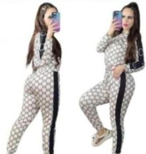 Kvinnor Tracksuits Ladies Two Piece Set Printed Long Sleeve Jacket Blus Shirts Pants Sexy 2 Pic Suits For Women039s Clothing6205076