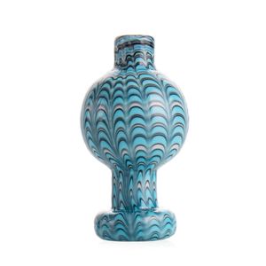 2 Inch 27mm OD Feather Pattern Carb Cap Bubble Cap Fit for Quartz Banger Nail Glass Bong Dab Rig Smoke Accessory for Dry Herb G194