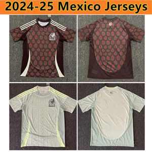 S-4XL Meksika 2024 Copa Americaes Raul Chicharito Futbol Formaları 2023 Lozano Dos Santos 24 25 H.Lozano Erkekler Futbol Gömlekleri Fanlar Versiyon