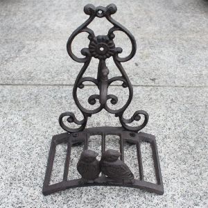 Carretéis organizador de mangueira de ferro fundido, suporte de mangueira para uso externo, montado na parede, suporte de corda, cabide de mangueira, artesanato de jardim